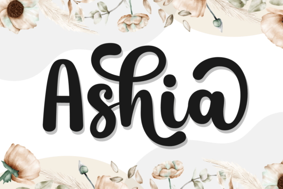 Ashia: The Bold Script Font with a Bouncy Personality