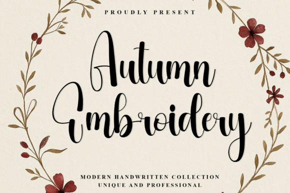 Autumn Embroidery: A Font That Feels Like a Signature
