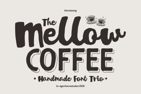 Mellow Coffee: A Warm Handcrafted Font Trio for Cozy Designs