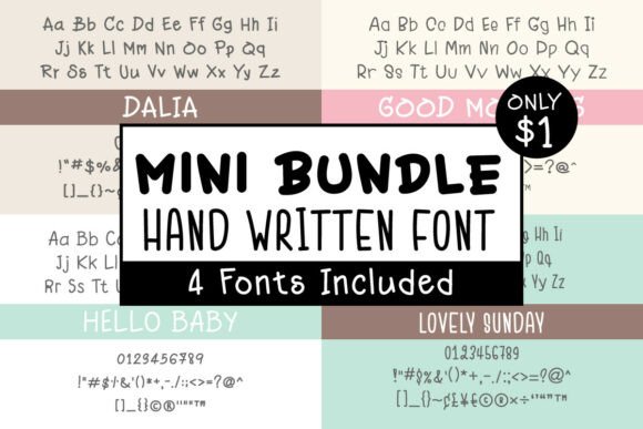 Mini Bundle: Your Go-To for Friendly Handwritten Fonts