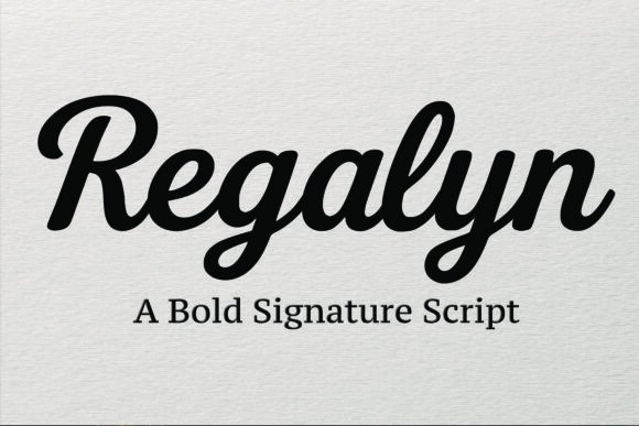 Regalyn: A Bold Script Font for Confident Branding